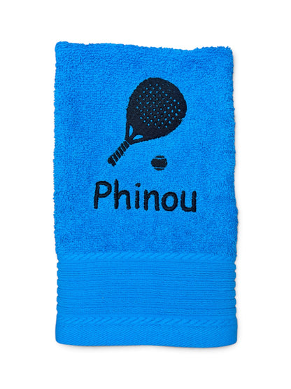 Padelschläger Padel Handtuch mit Name, Handtuch, Sauna, Wellness, Duschtuch, Geschenk für Sportler