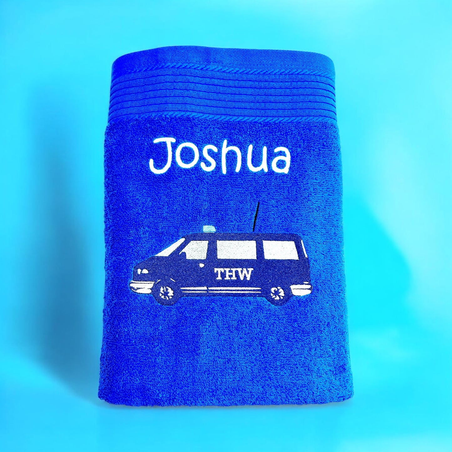 THW MTW Handtuch mit Name Handtücher Sauna Wellness Duschtuch Kinder Strand baden