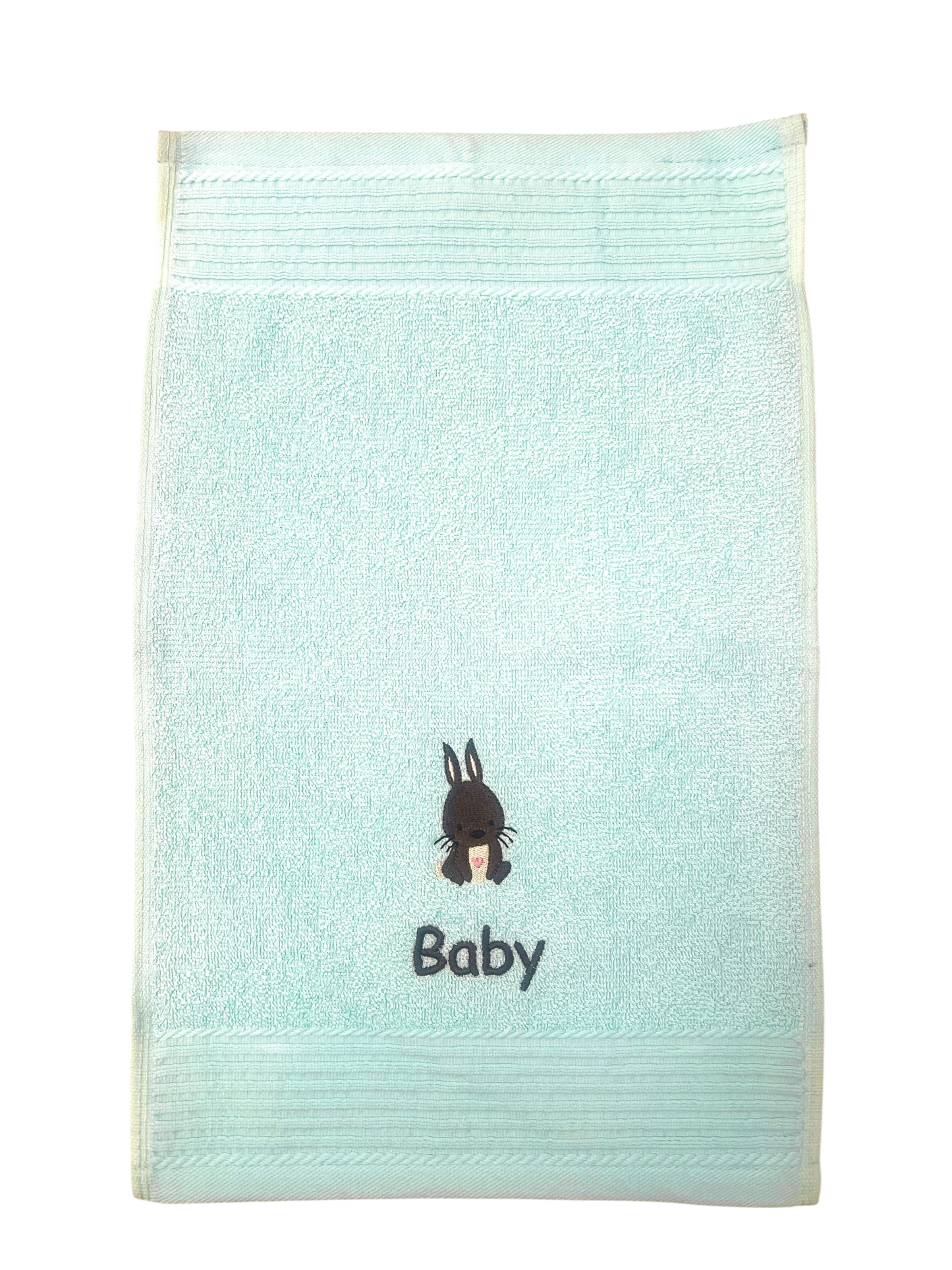 Hasen Kinder Handtuch mit Name und Motiv 30x50 cm Kita Kindergarten oder für Unterwegs Ostern