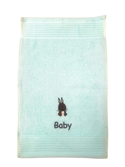 Hasen Kinder Handtuch mit Name und Motiv 30x50 cm Kita Kindergarten oder für Unterwegs Ostern