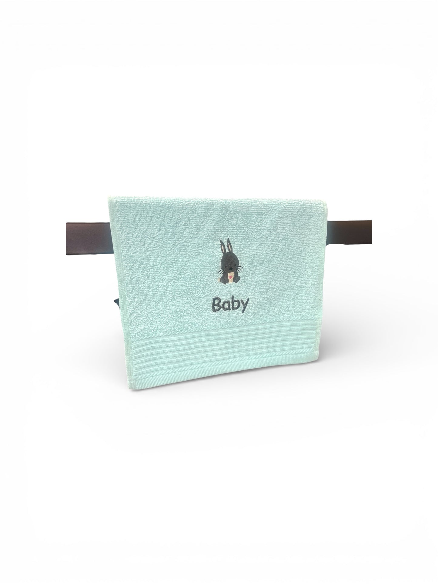 Hasen Kinder Handtuch mit Name und Motiv 30x50 cm Kita Kindergarten oder für Unterwegs Ostern