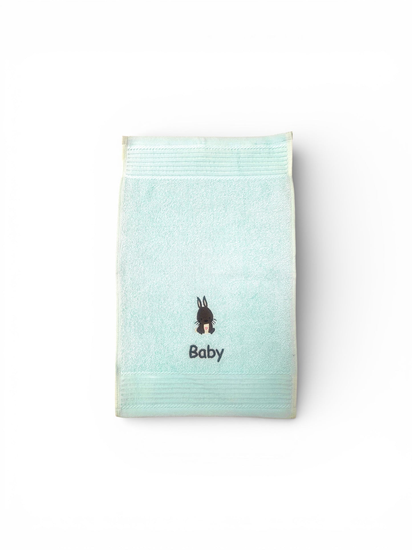 Hasen Kinder Handtuch mit Name und Motiv 30x50 cm Kita Kindergarten oder für Unterwegs Ostern