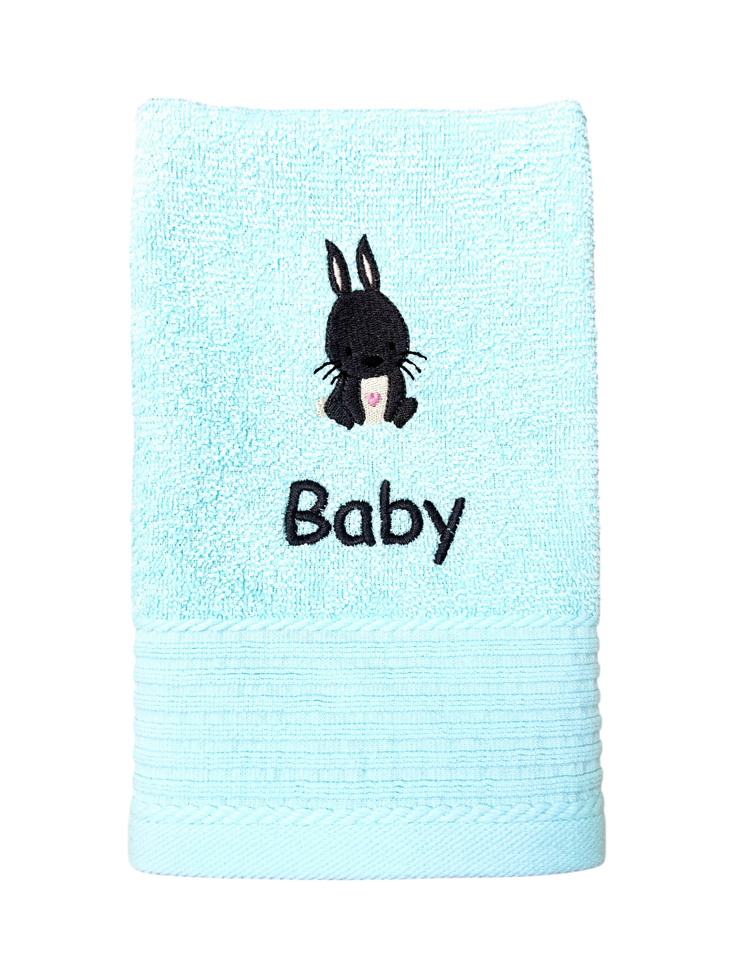 Hasen Kinder Handtuch mit Name und Motiv 30x50 cm Kita Kindergarten oder für Unterwegs Ostern