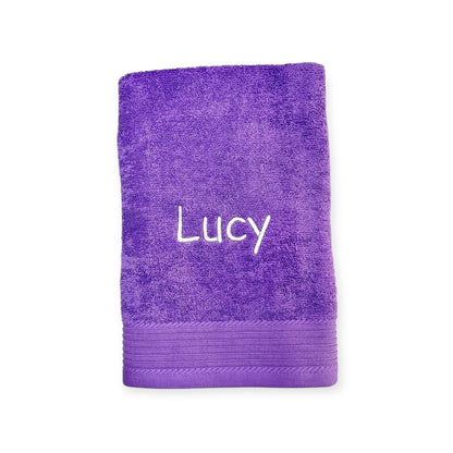 Duschhandtuch mit Name bestickt – personalisiertes Duschtuch 70 x 140 cm