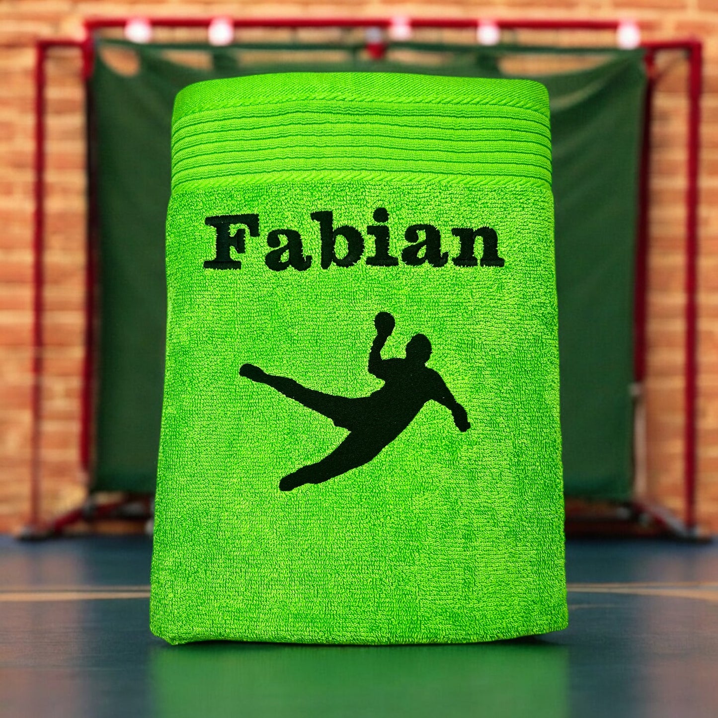 Handballer Handtuch mit Name, Duschtuch, Gästehandtuch, Saunahandtuch, schöne Farben