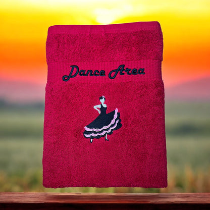 Tänzerin Handtuch mit Name Handtücher Sauna Wellness Duschtuch Strand baden tanzen