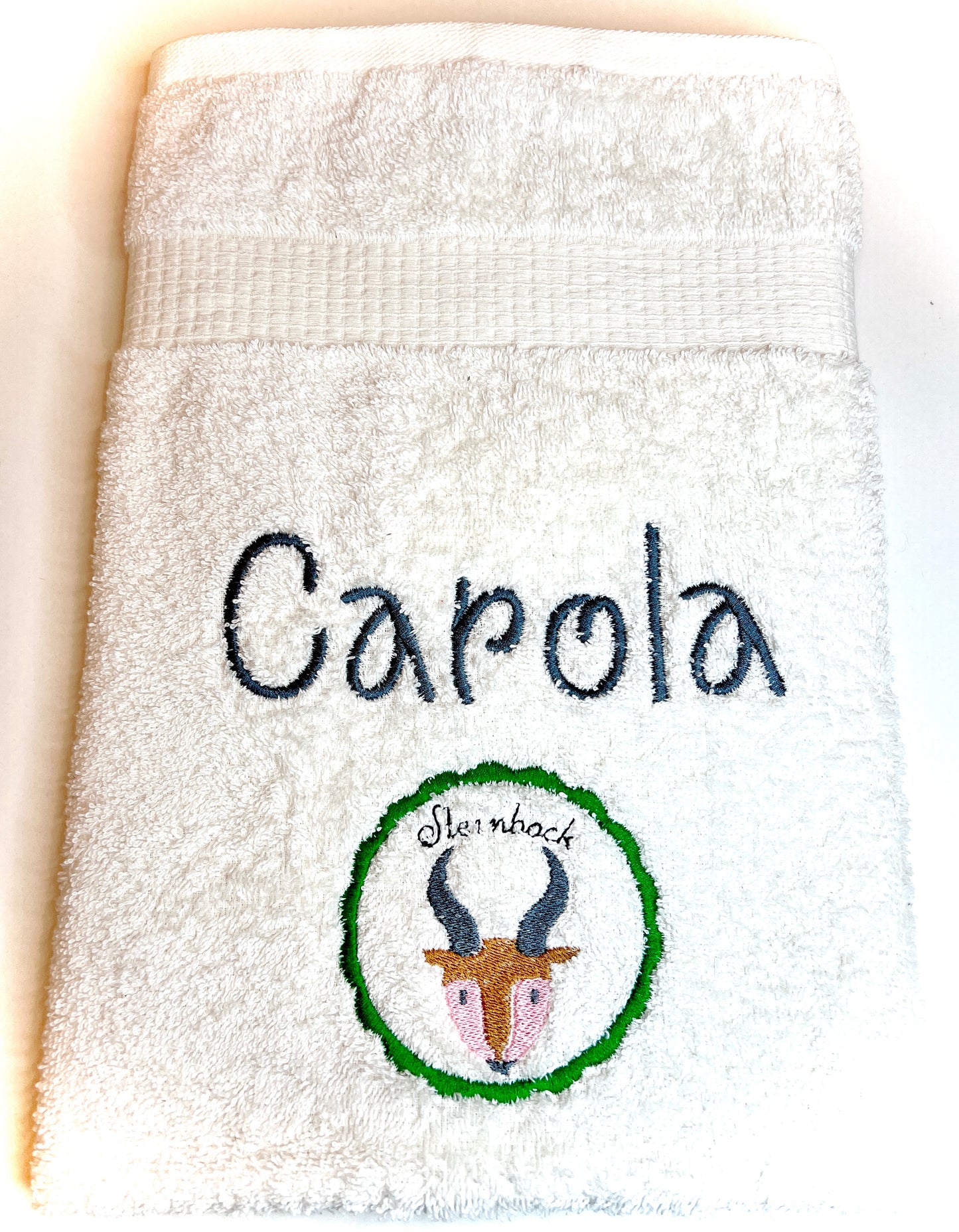 Sternzeichen Handtuch mit Name bestickt, Duschhandtuch, Badetuch, Sauna, baden