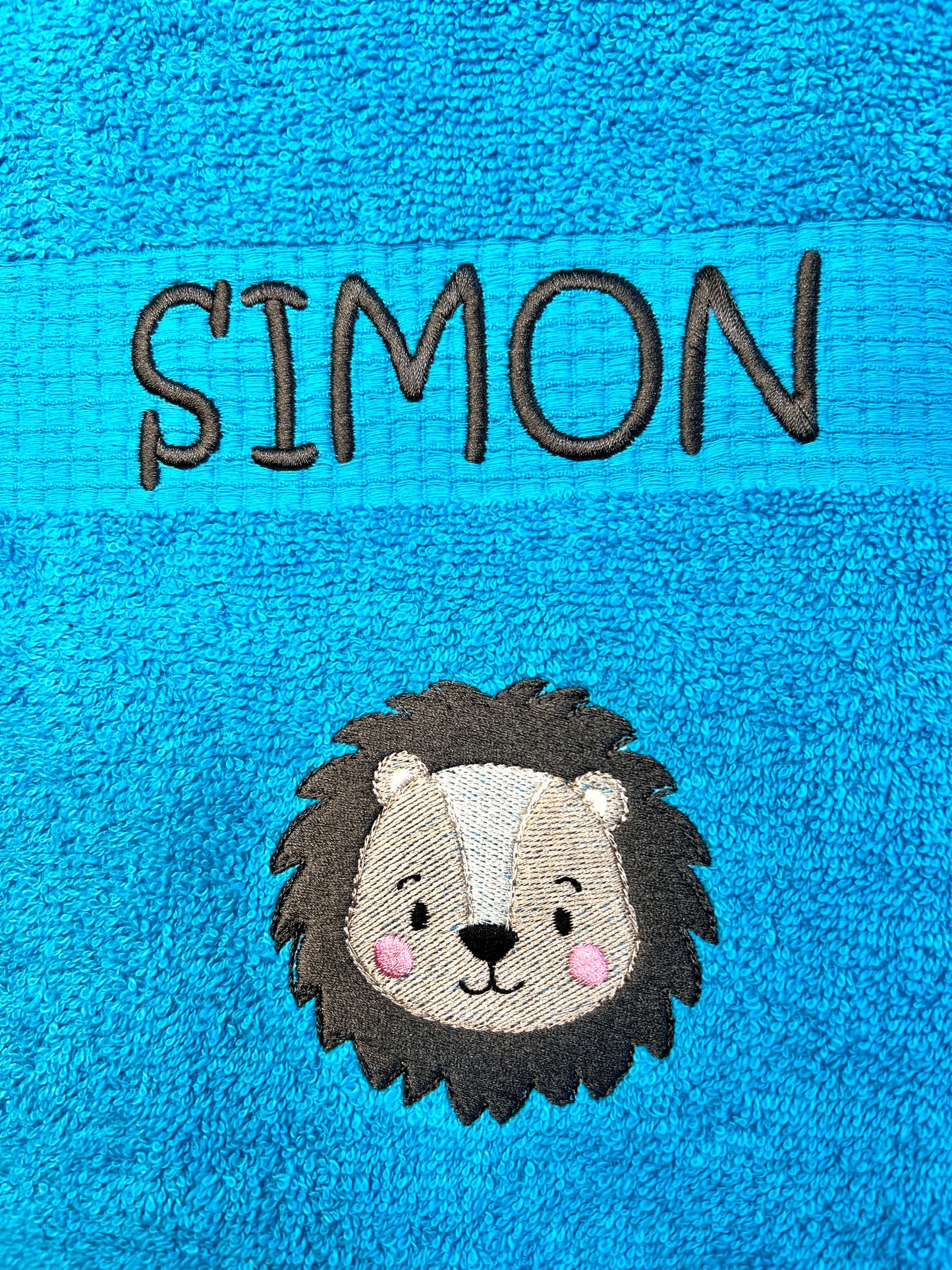 Löwe Handtuch mit Name, Handtuch, Sauna, Wellness, Duschtuch, Geschenk