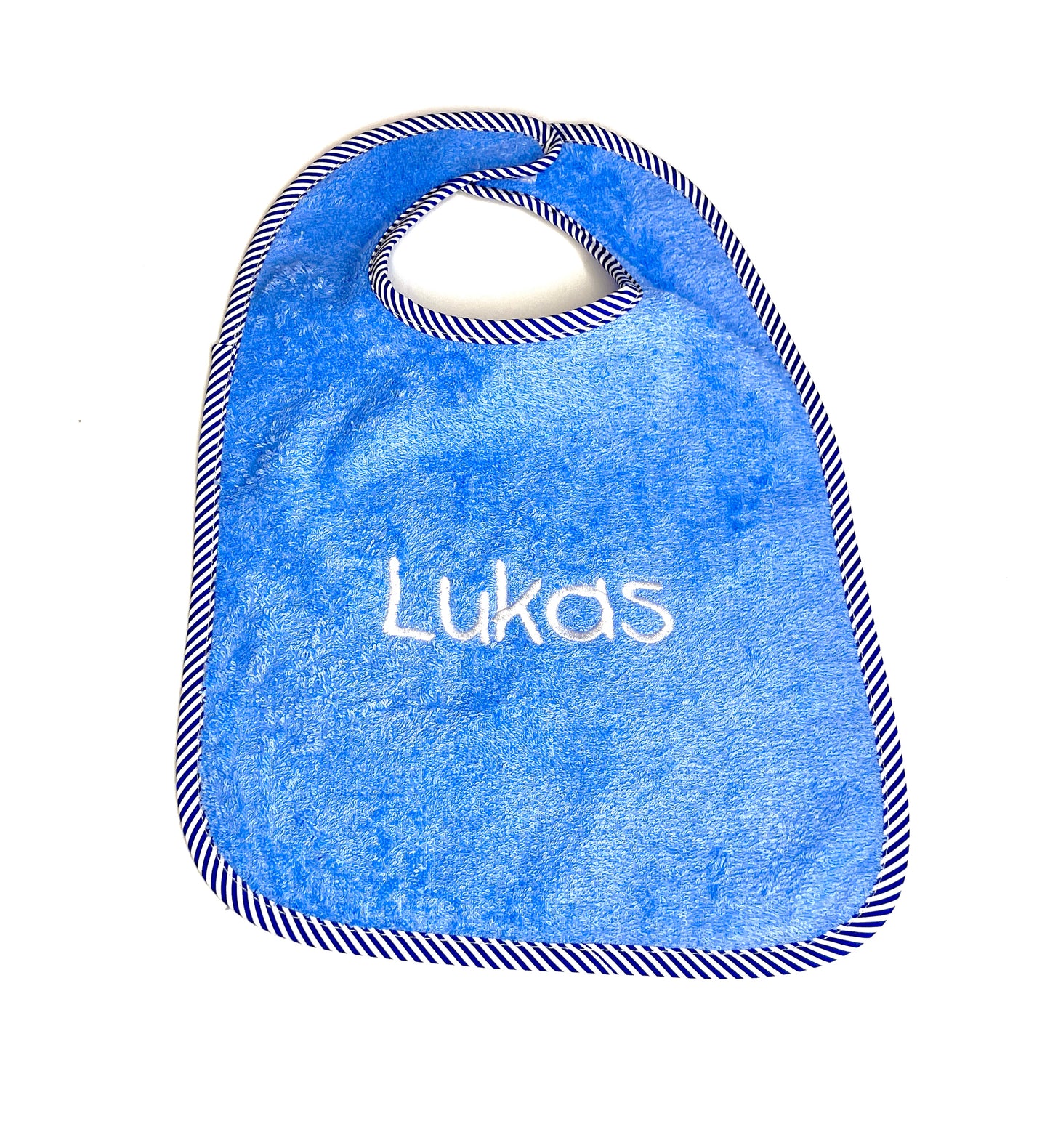 Baby Lätzchen bestickt mit Bagger und Name, Geschenk fürs Baby