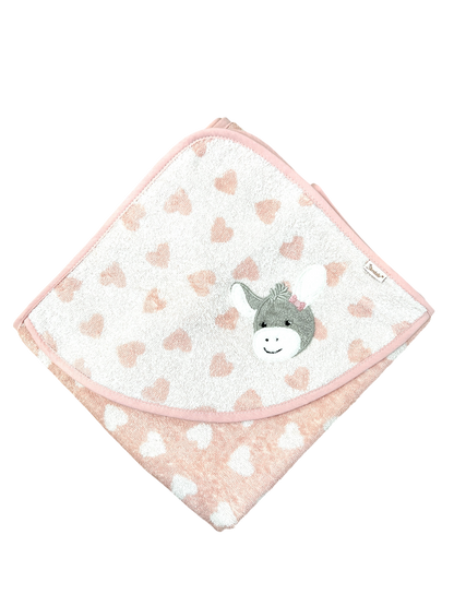 Kapuzenhandtuch Esel Emmi Girl von Sterntaler 100x100 cm, personalisierbar mit Name