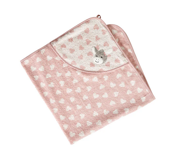 Kapuzenhandtuch Esel Emmi Girl von Sterntaler 100x100 cm, personalisierbar mit Name