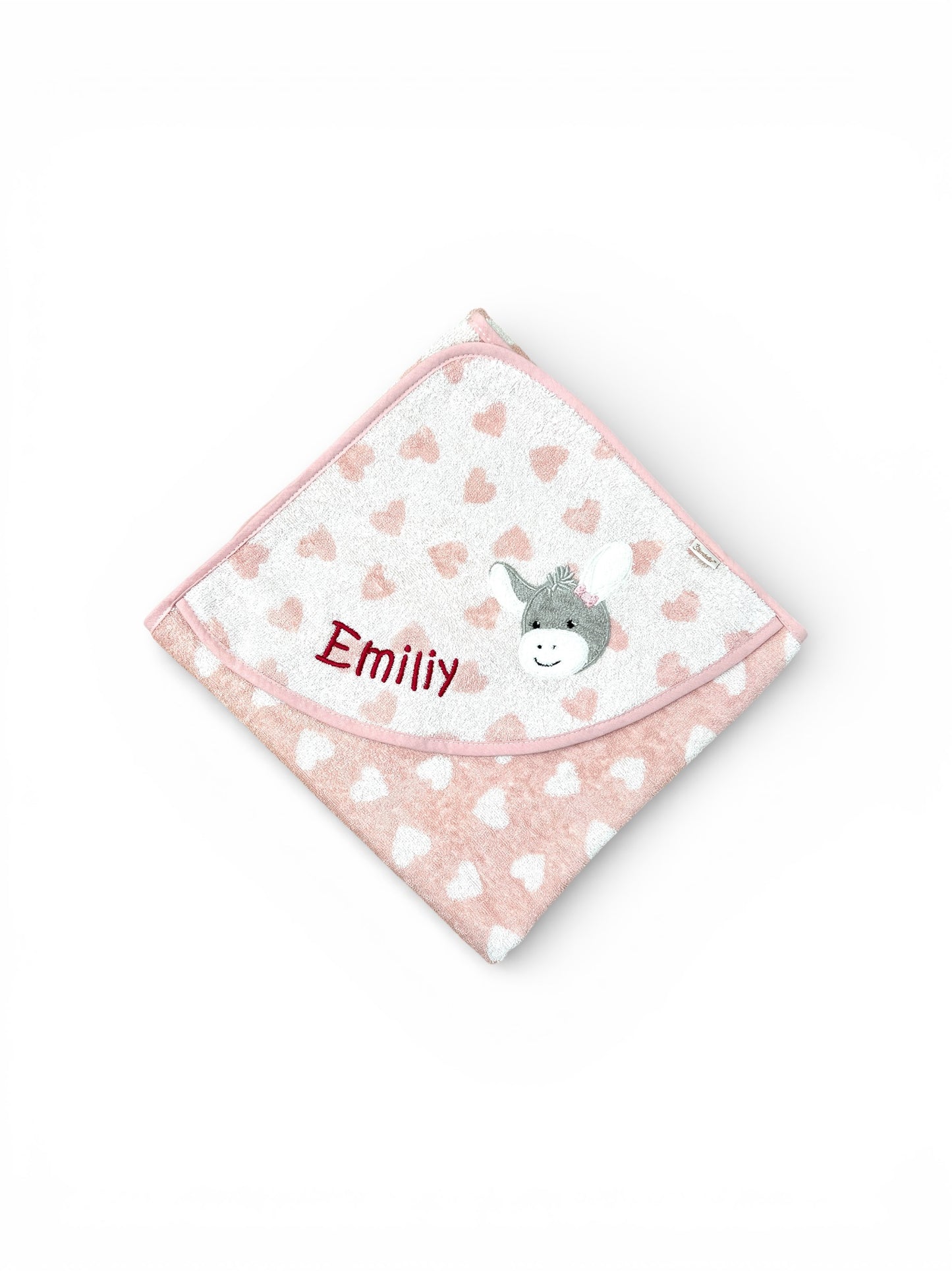 Kapuzenhandtuch Esel Emmi Girl von Sterntaler 100x100 cm, personalisierbar mit Name