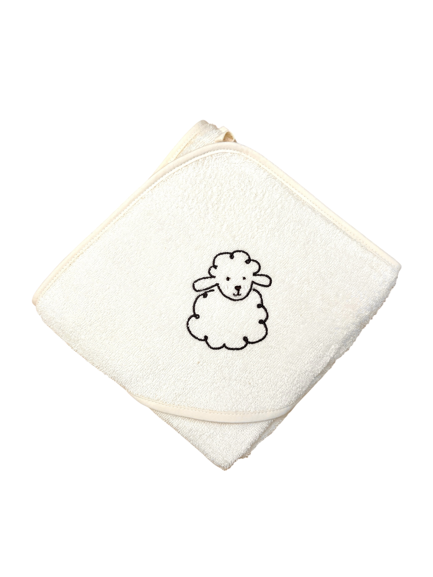 Kapuzenhandtuch Schaf Flocke von Sterntaler 100x100 cm, personalisierbar mit Name