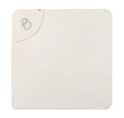 Kapuzenhandtuch Schaf Flocke von Sterntaler 100x100 cm, personalisierbar mit Name
