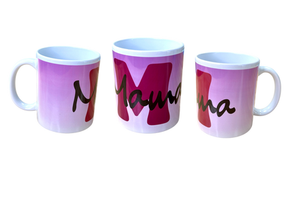 Personalisierte Keramiktasse mit Wunschname oder Wunschwort – individuelles Initialen-Design