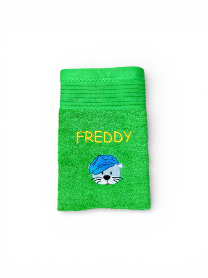 Kinder Handtuch mit Name und Motiv 30x50 cm Kita Kindergarten oder für Unterwegs