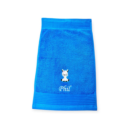 Kinder Handtuch mit Name und Motiv 30x50 cm Kita Kindergarten oder für Unterwegs