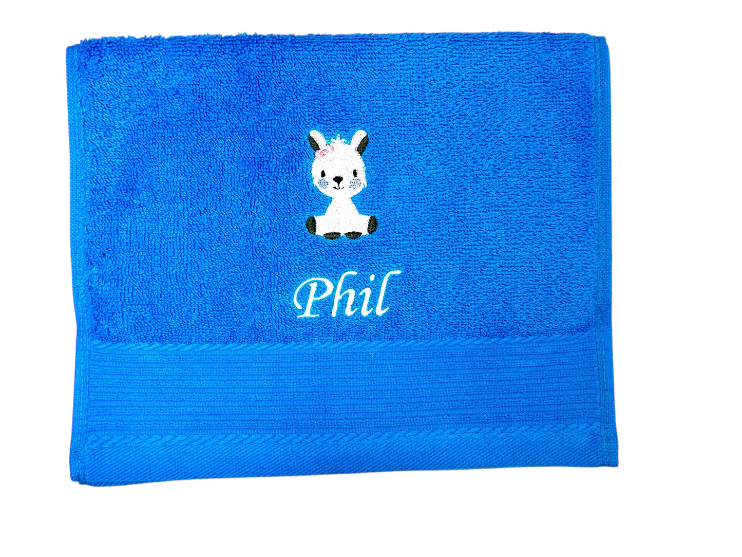 Kinder Handtuch mit Name und Motiv 30x50 cm Kita Kindergarten oder für Unterwegs