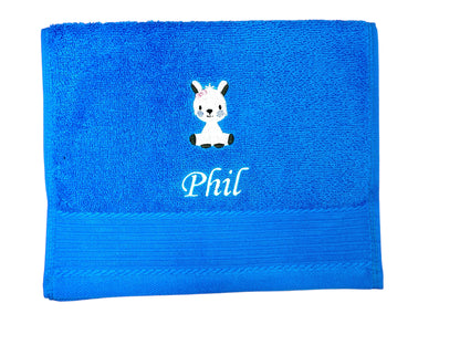 Kinder Handtuch mit Name und Motiv 30x50 cm Kita Kindergarten oder für Unterwegs