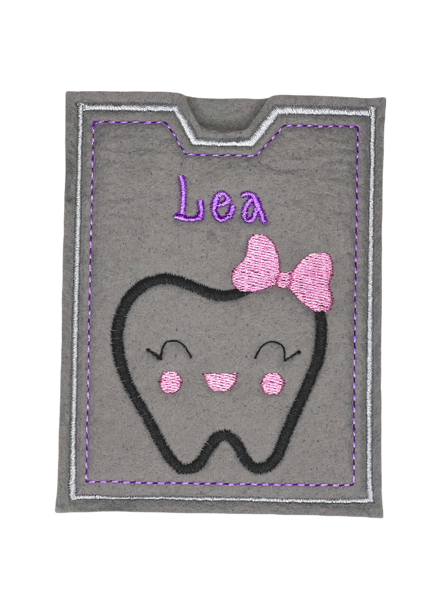 Zahn Bonus Heft Filzhülle mit Name personalisiert Zahnbonushefthülle Geschenk Mädchen oder Junge