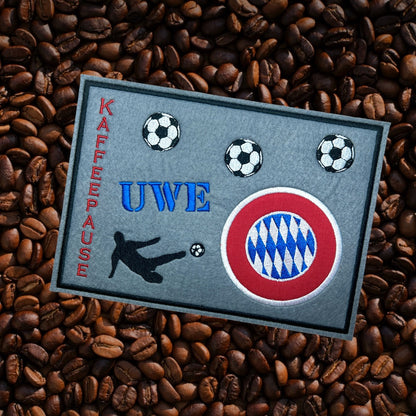 Tassenuntersetzer "Fußball" für Kaffee kleines Geschenk zur Kaffeeeinladung Mug rug Kaffeeteppich