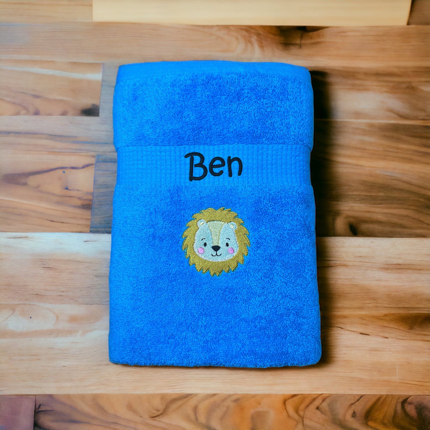 Löwe Handtuch mit Name, Handtuch, Sauna, Wellness, Duschtuch, Geschenk
