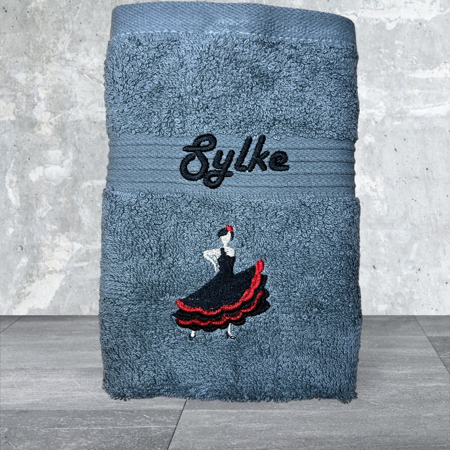 Tänzerin Handtuch mit Name Handtücher Sauna Wellness Duschtuch Strand baden tanzen