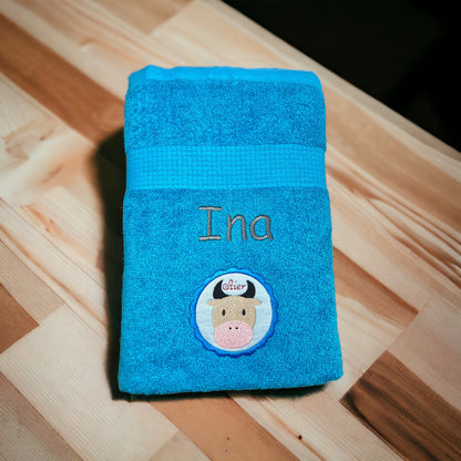 Sternzeichen Handtuch mit Name bestickt, Duschhandtuch, Badetuch, Sauna, baden