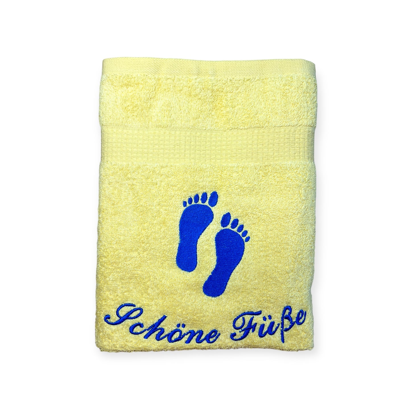 Fuß Handtuch mit Name bestickt 50x100 cm, schneller Versand, Wellness, Fußpflege