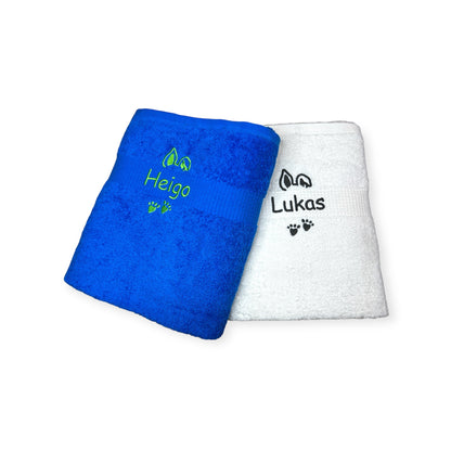 Häschen Handtuch mit Name, viele Farben und Größen