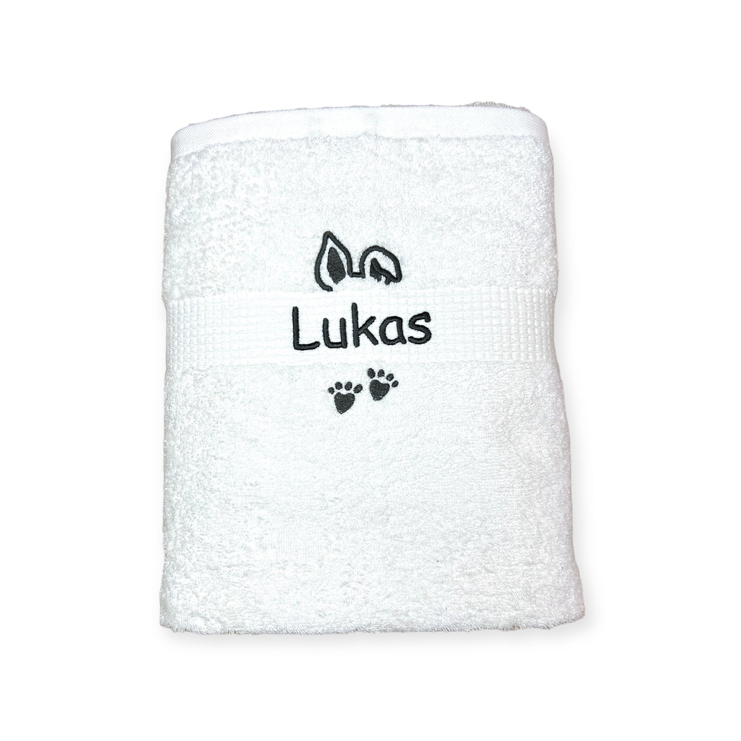 Häschen Handtuch mit Name, viele Farben und Größen