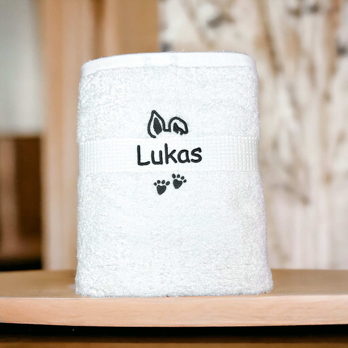 Häschen Handtuch mit Name, viele Farben und Größen