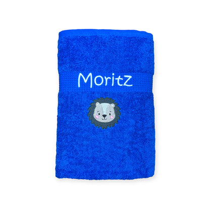 Löwe Handtuch mit Name, Handtuch, Sauna, Wellness, Duschtuch, Geschenk