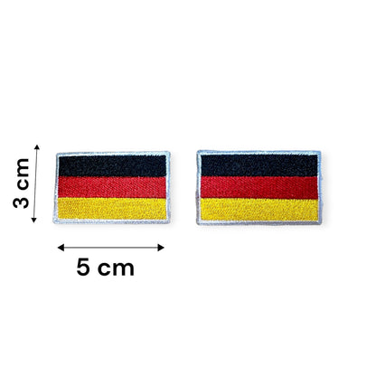 Deutschlandflagge 3x5 cm zum aufbügeln, gestickt