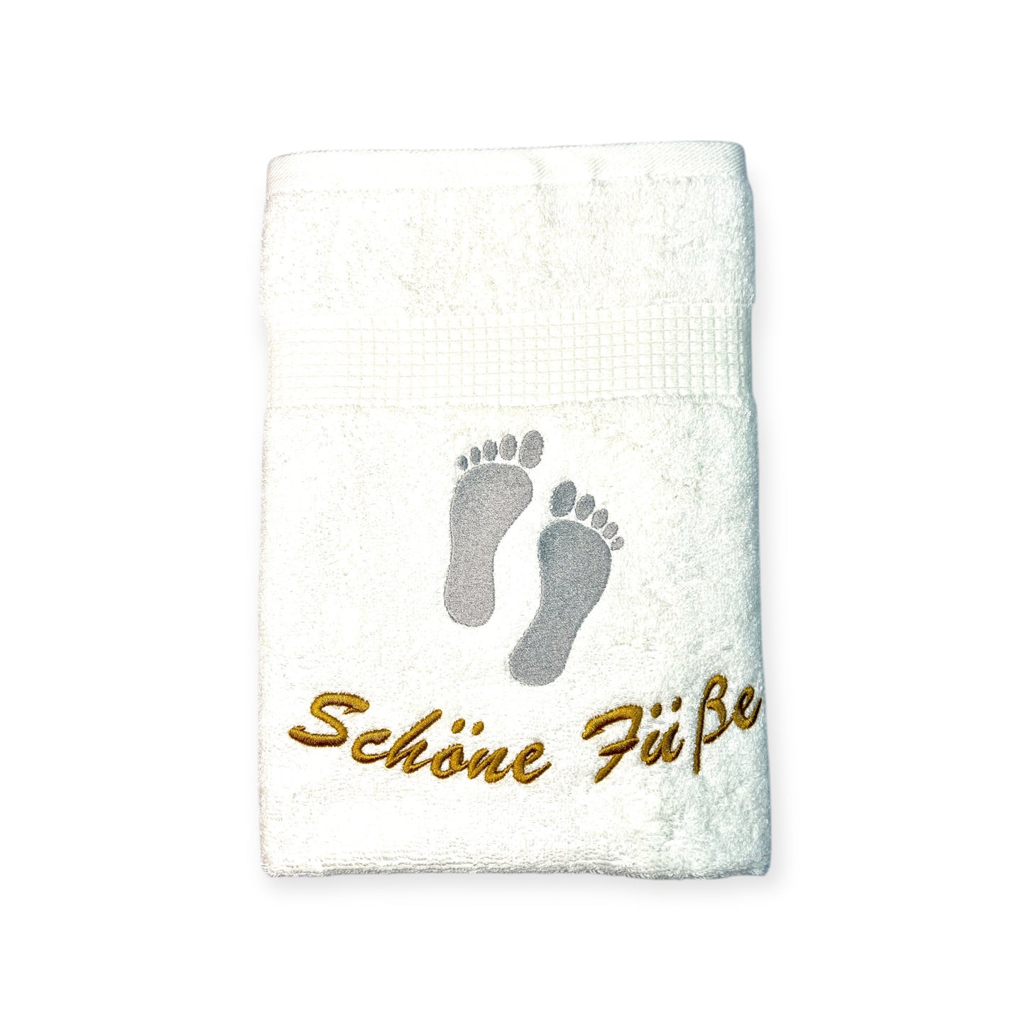 Fuß Handtuch mit Name bestickt 50x100 cm, schneller Versand, Wellness, Fußpflege