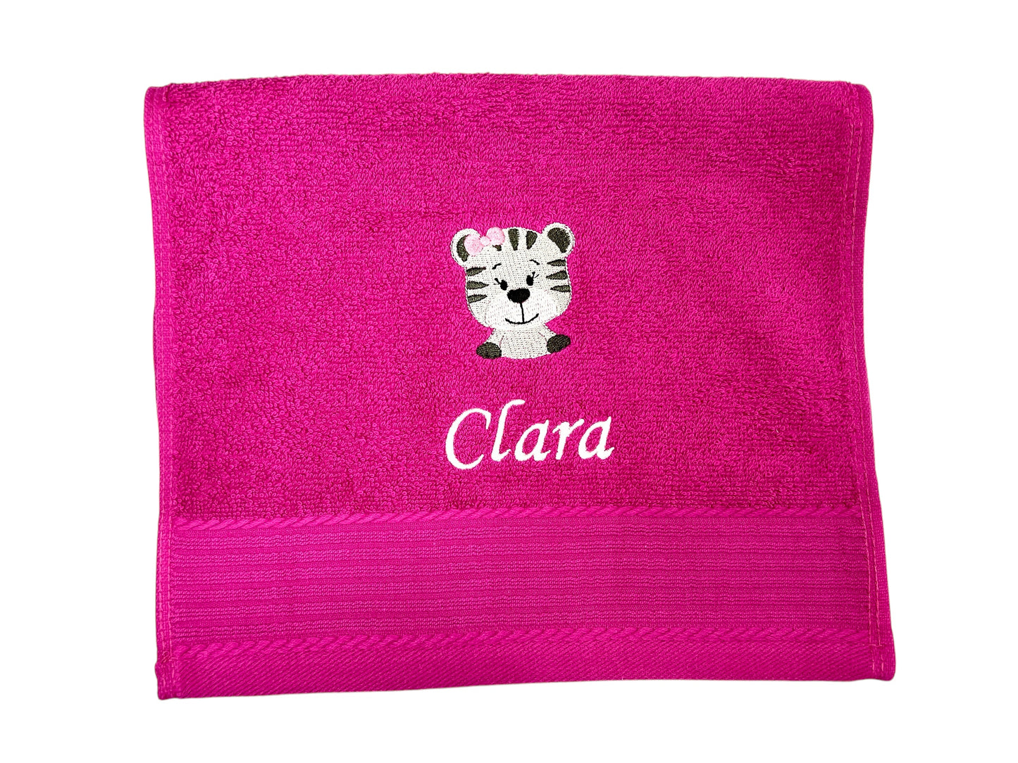 Kinder Handtuch mit Name und Motiv 30x50 cm Kita Kindergarten oder für Unterwegs