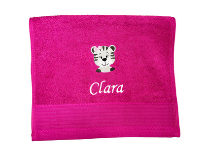 Kinder Handtuch mit Name und Motiv 30x50 cm Kita Kindergarten oder für Unterwegs