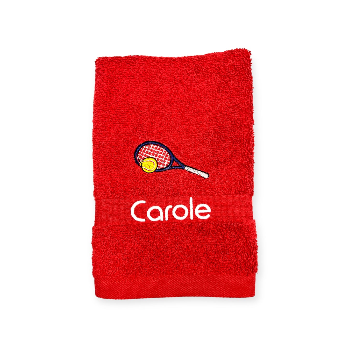 Tennis Handtuch mit Name bestickt, Duschtuch, Sport