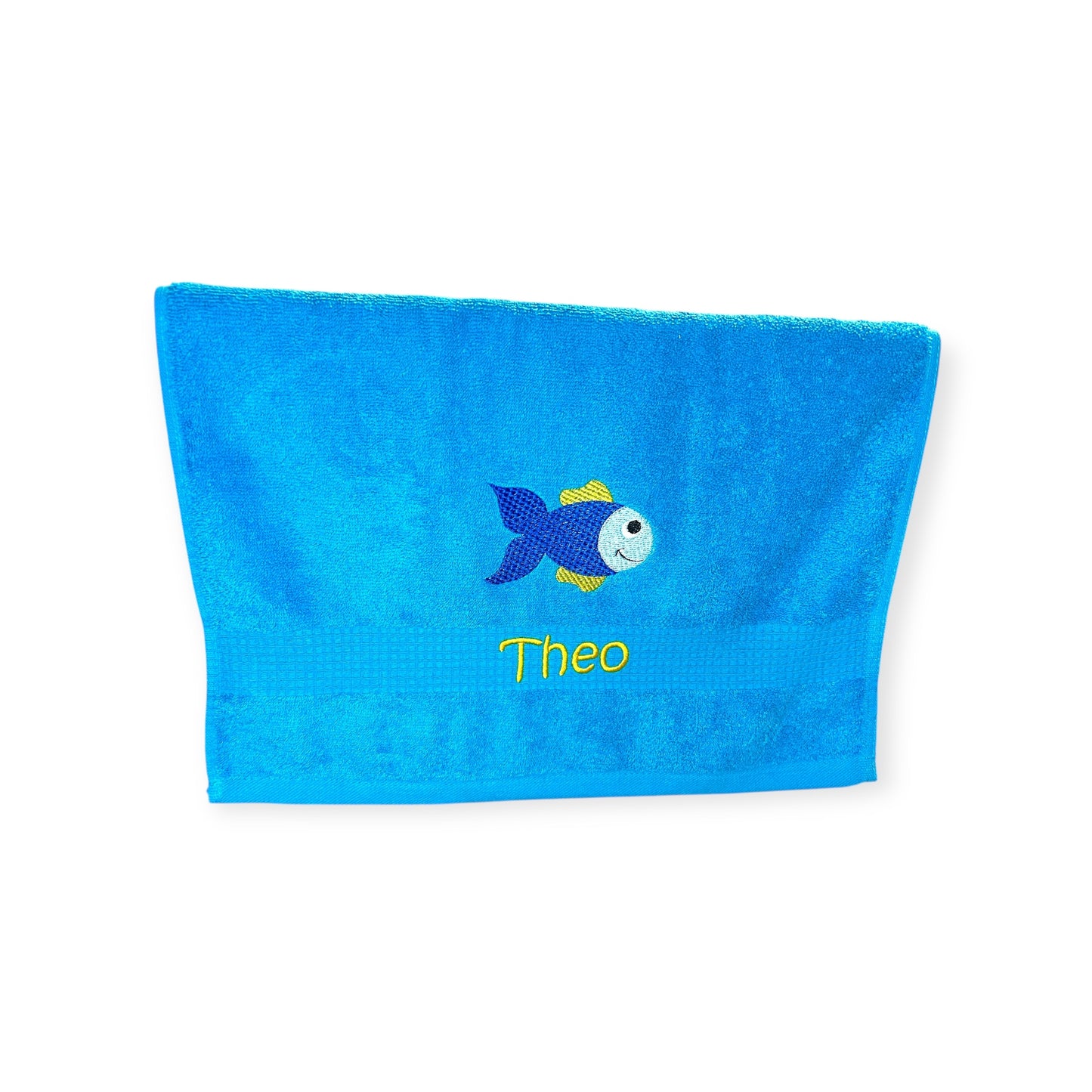 Fisch Handtuch und Waschlappen Set mit Name, Kinderhandtuch, Geschenk