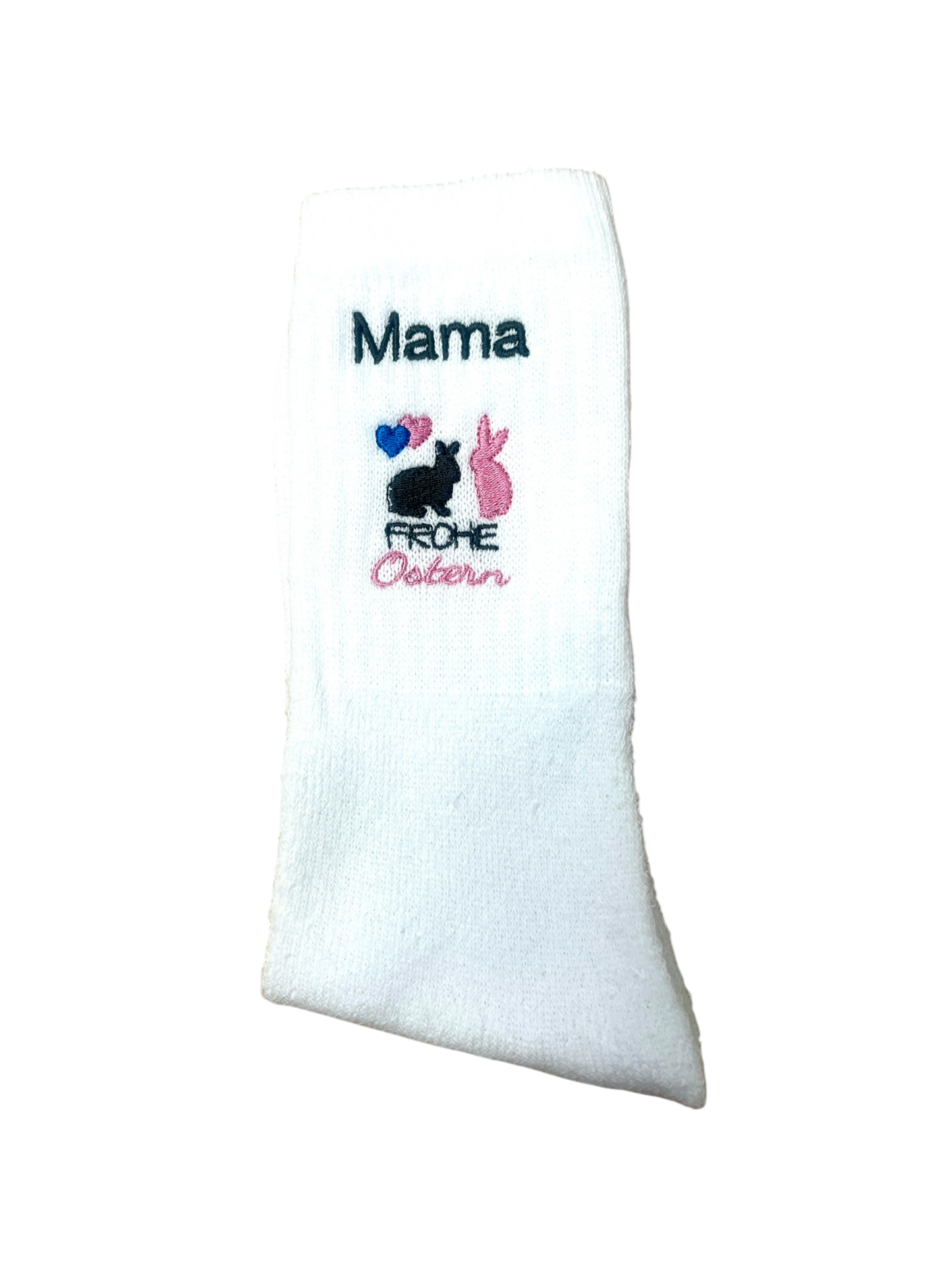 Tennissocken mit Ostermotiv bestickt, personalisierbar