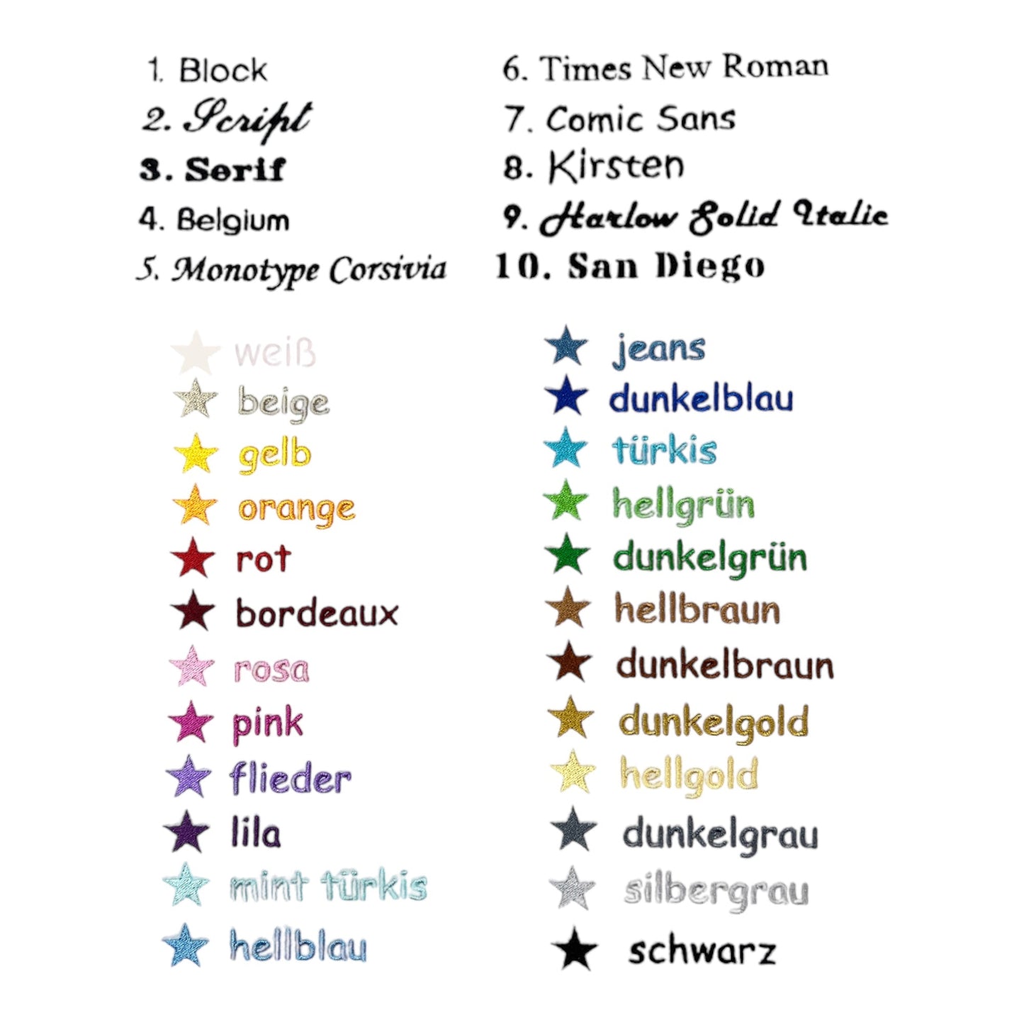 Handtuch mit Zahl im Kranz und Name, Handtuch, Sauna, Wellness, Duschtuch