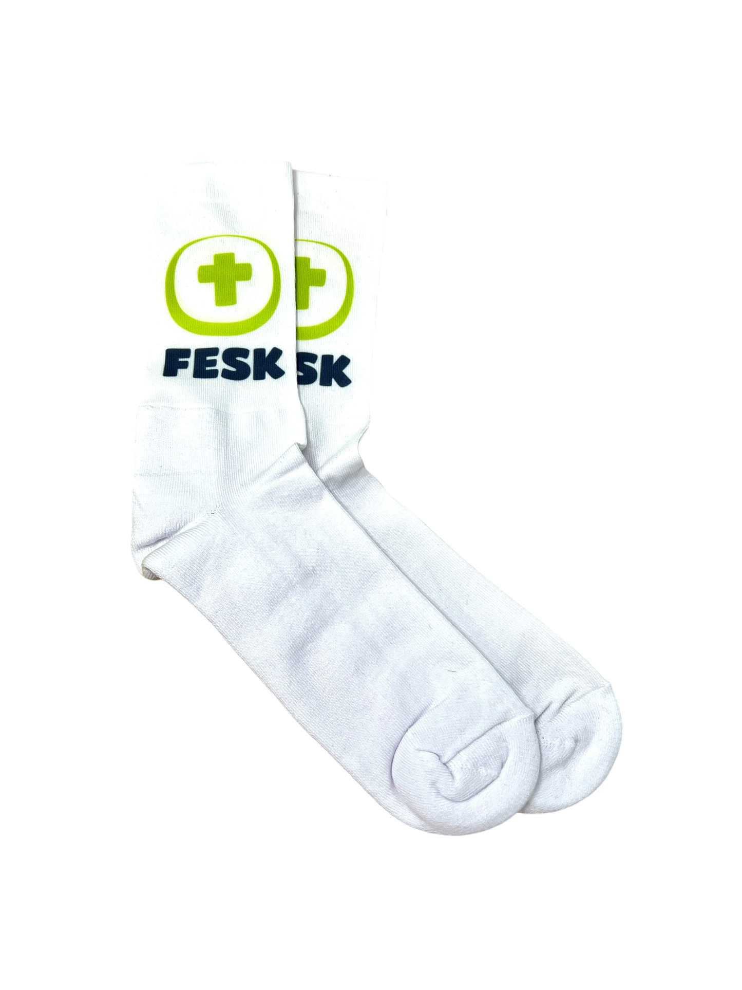 FESK Sportsocken – weiße Sportsocken mit FESK-Logo