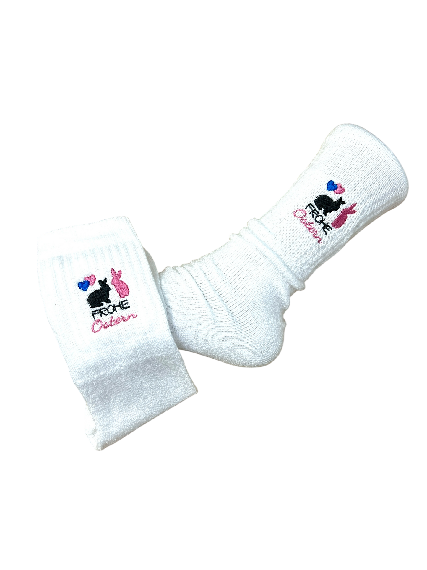 Tennissocken mit Ostermotiv bestickt, personalisierbar