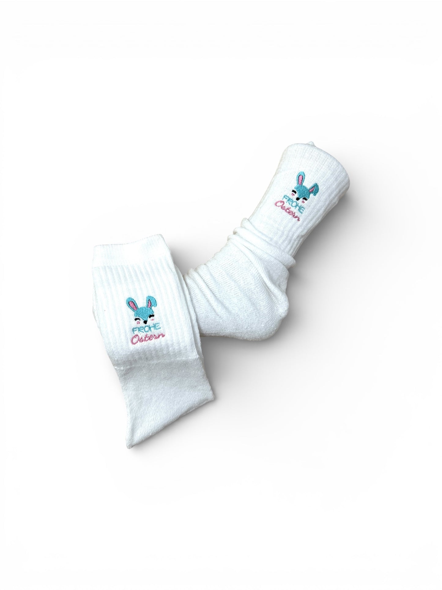 Tennissocken mit Ostermotiv bestickt, personalisierbar