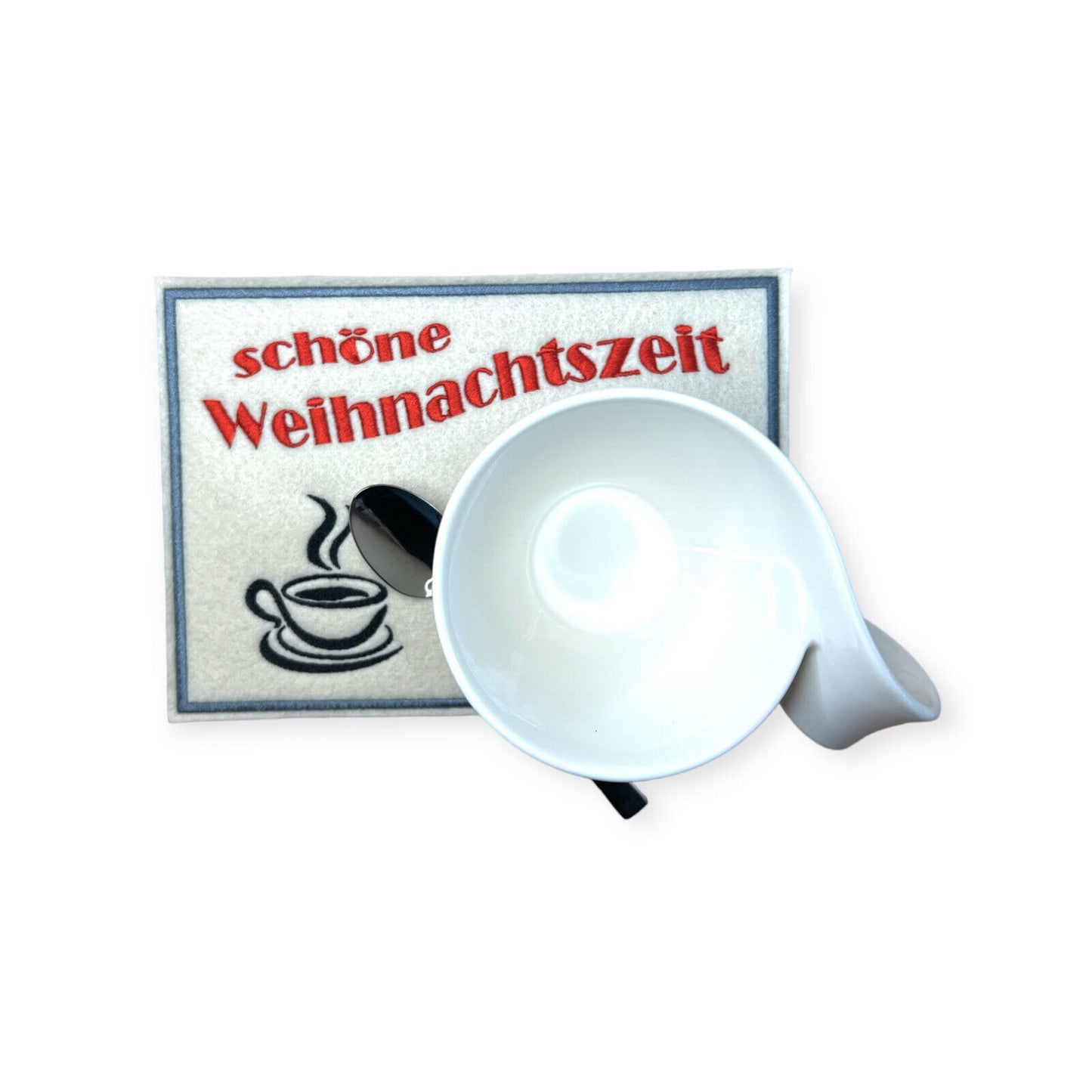 Tassenuntersetzer für Kaffee "schöne Weihnachten" Kaffeeeinladung Mug rug Filz