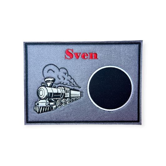 Tassenuntersetzer für Kaffee "Zug/Lock" zur Kaffeeeinladung Mug rug Becher, personalisierbar