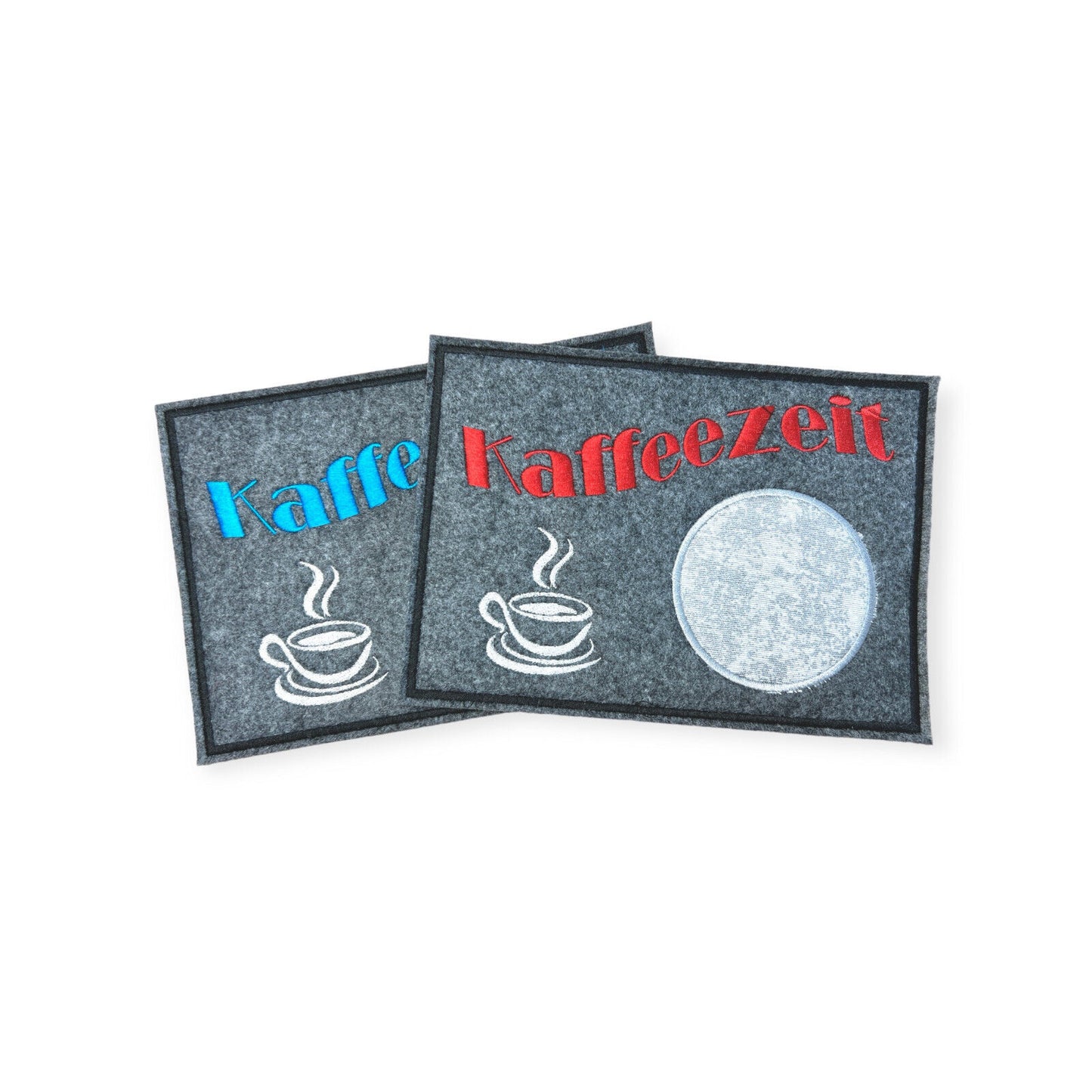 Tassenuntersetzer "Kaffeezeit" für Kaffee kleines Geschenk zur Kaffeeeinladung Mug rug Filz