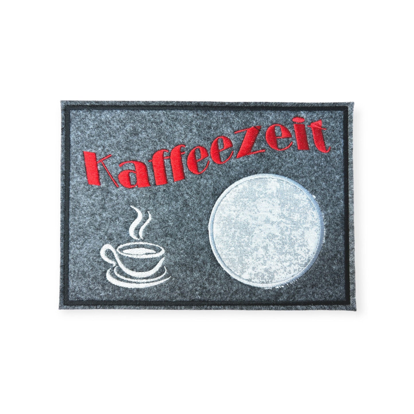 Tassenuntersetzer "Kaffeezeit" für Kaffee kleines Geschenk zur Kaffeeeinladung Mug rug Filz